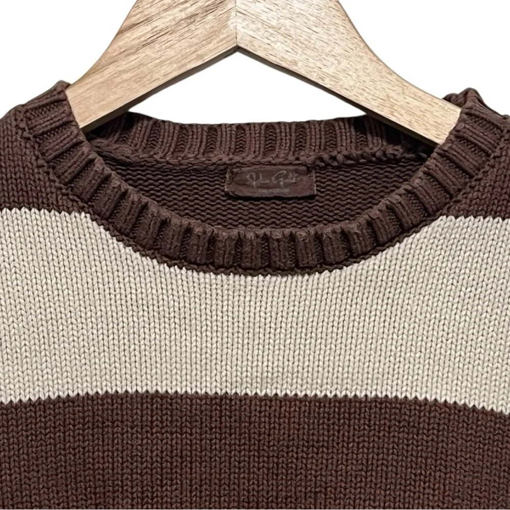 John Galt Cream & Brown Brianna Striped Sweater - Picture 7 of 15